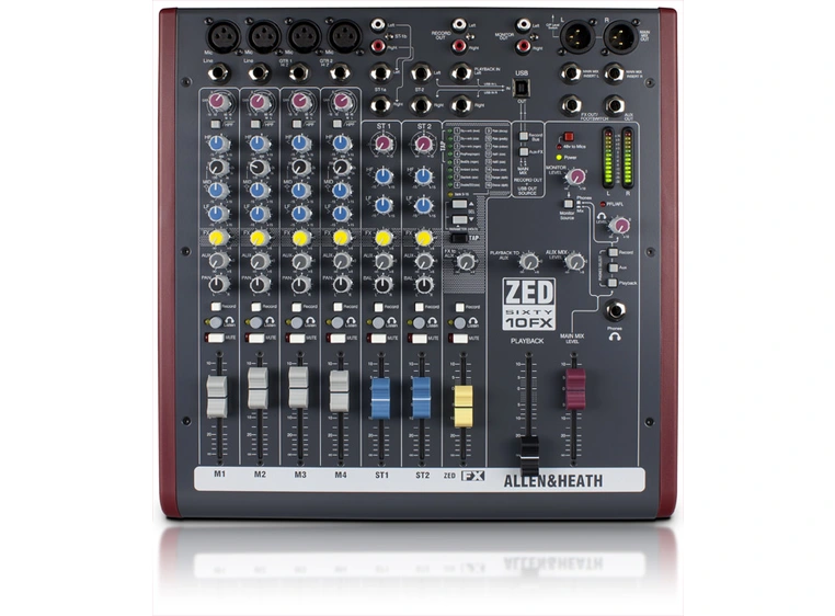 A&H ZED60-10FX 4 Mono 2 Stereo with USB *ryddesalg 